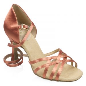 Ray Rose 860 Dark Tan Satin Dance Shoes
