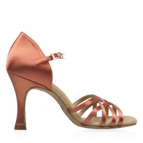 Ray Rose 860 Dark Tan Satin Dance Shoes