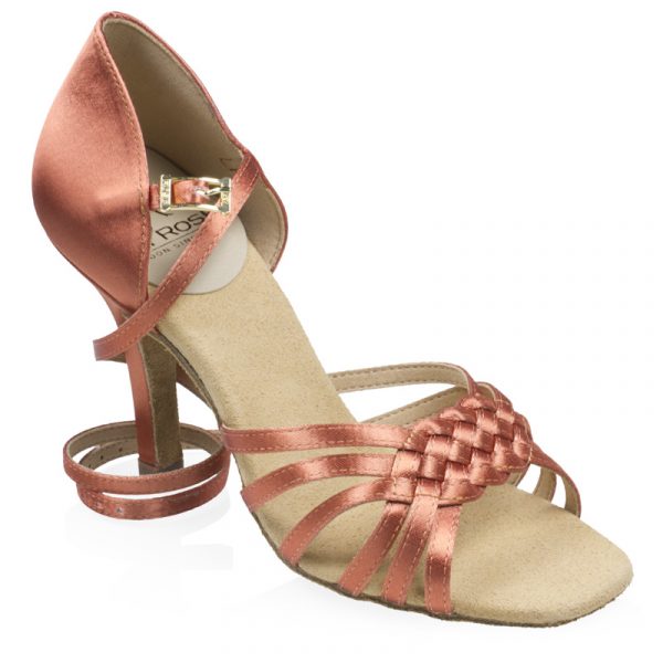 Ray Rose 869 Dark Tan Satin Dance Shoes