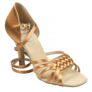 Ray Rose 869 Light Tan Satin Dance Shoes
